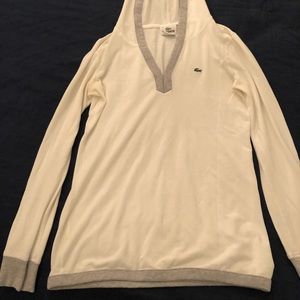 Lacoste long sleeve t-shirt hoodie S/M